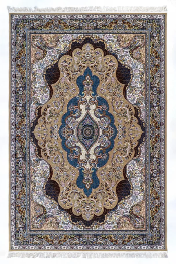 A stunning Qaleen Carpets rug with intricate patterns and colors, perfect for adding a touch of elegance to any room