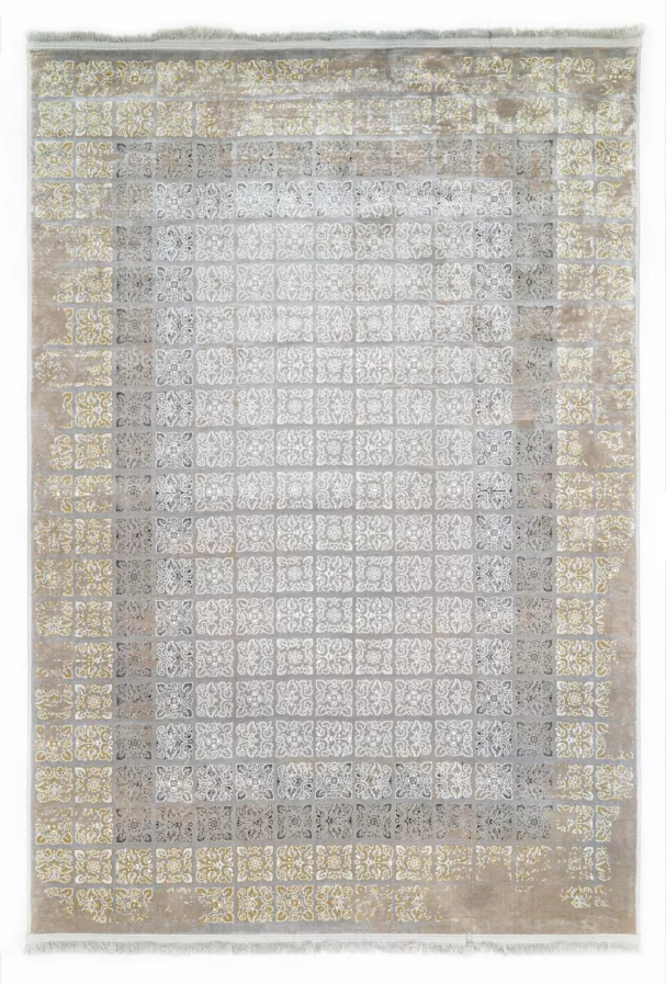 A stunning Qaleen Carpets rug with intricate patterns and a rich, vibrant color palette
