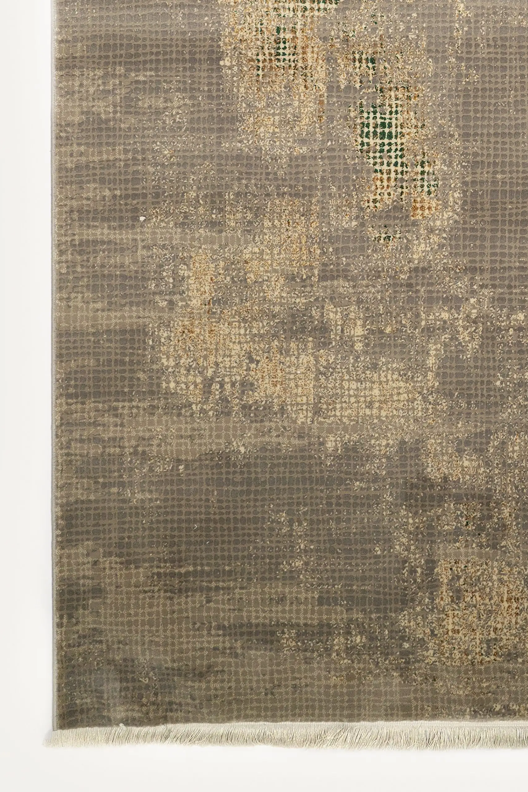 A close-up of a Qaleen Carpets rug, showcasing its intricate design and texture