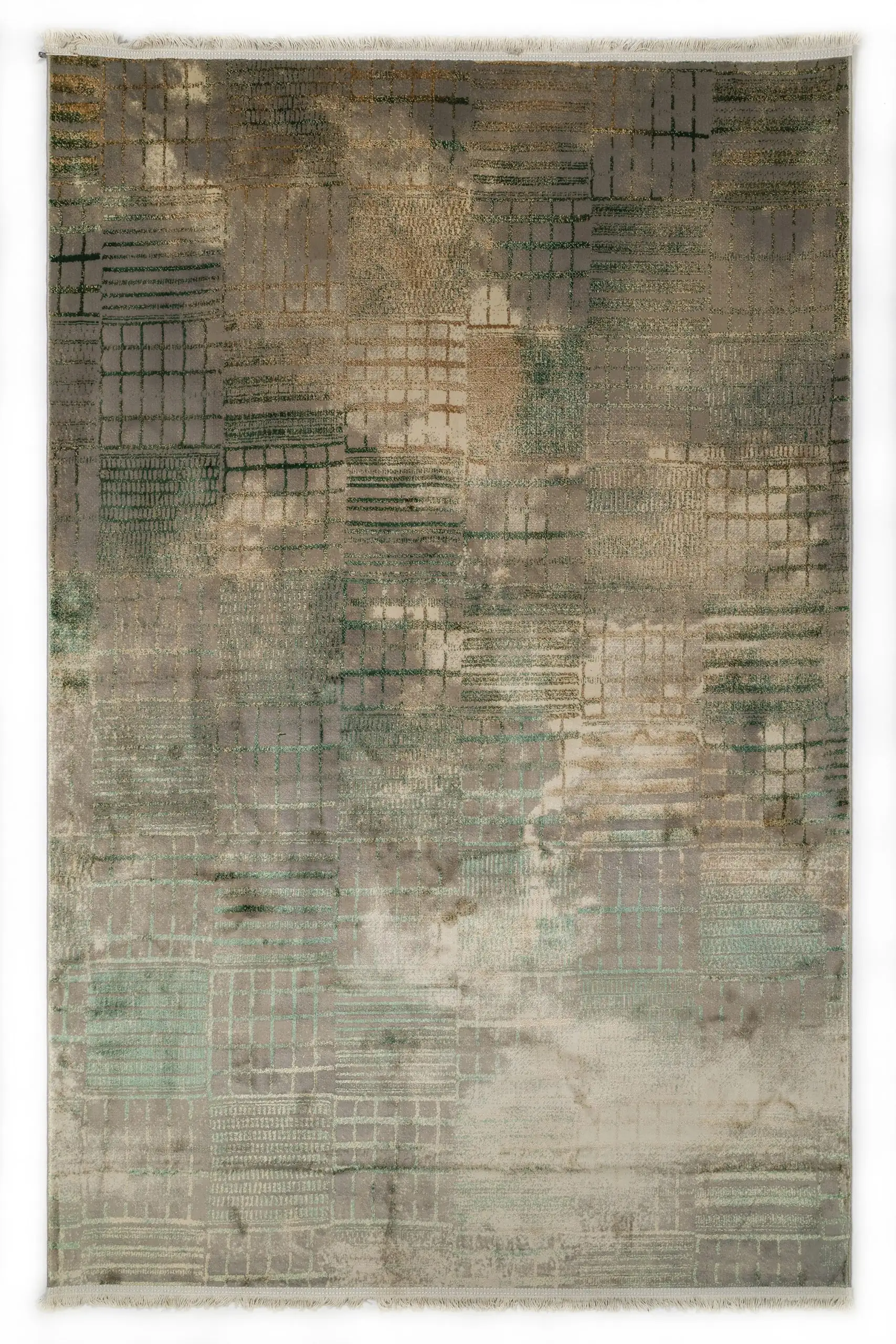 A stunning Qaleen Carpets rug with a unique blend of traditional and modern elements, featuring intricate patterns and a