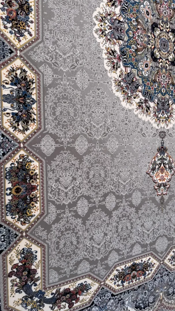 Carpets A beautiful, intricately designed carpet with a mix of patterns and colors