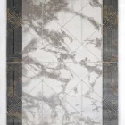 A stunning Qaleen Carpets rug with a unique blend of traditional and modern design elements, featuring a central medallion
