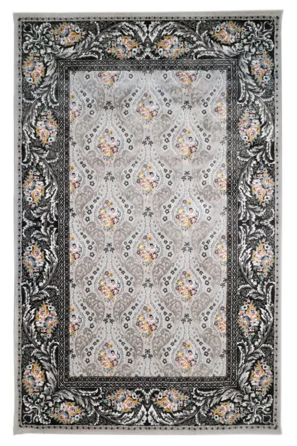 A beautiful, intricately designed carpet with a mix of patterns and colors, showcasing the art of carpets and rugs