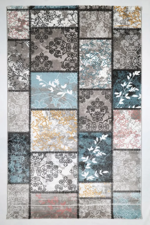 Carpets A rug with a mix of carpet and rug patterns, featuring a mix of colors and patterns, including a carpet and a rug,