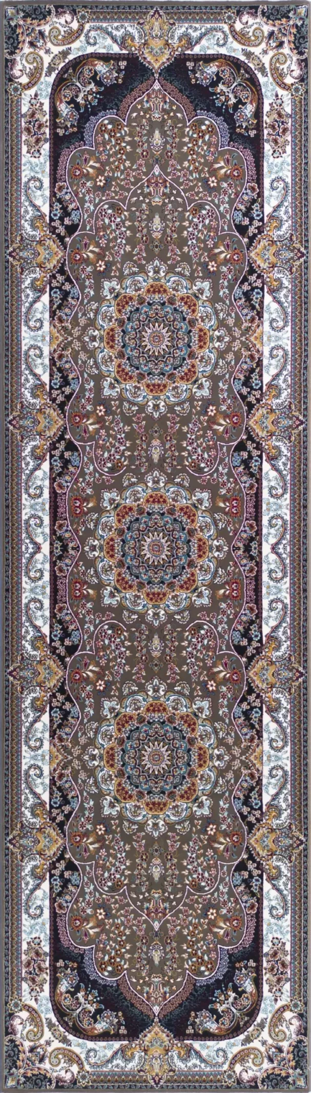 A stunning Qaleen Carpets rug with intricate patterns and colors, perfect for adding a touch of elegance to any room
