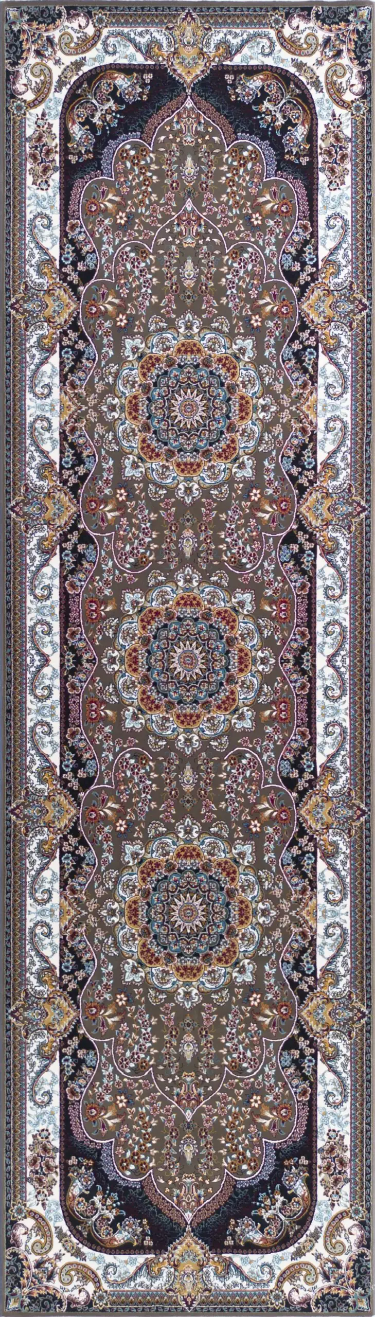 A stunning Qaleen Carpets rug with intricate patterns and colors, perfect for adding a touch of elegance to any room