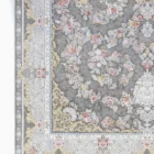 Carpets A beautiful, intricately designed carpet with a mix of flowers and foliage on a gray background