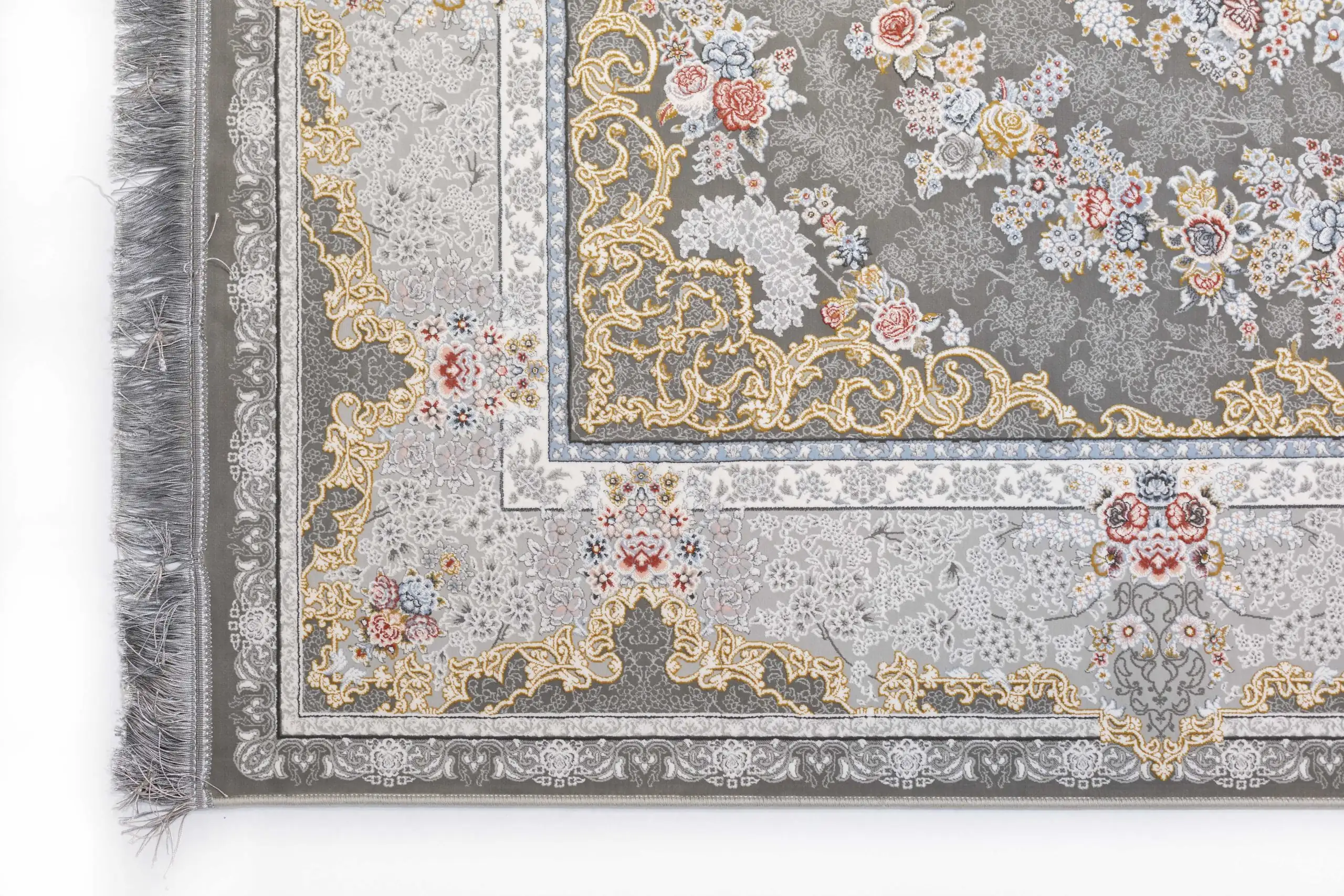 Carpets A beautiful, intricately designed carpet with a mix of floral and geometric patterns, featuring a rich, vibrant