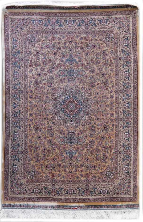 Carpets A beautiful, intricately designed carpet with a rich, vibrant pattern, showcasing the art of carpeting
