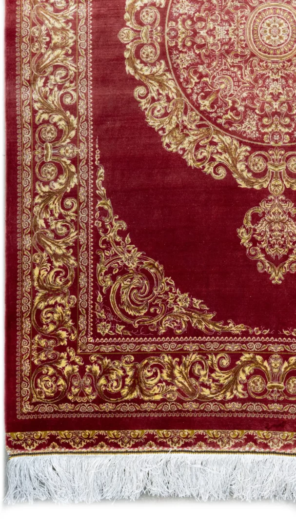 Carpets A beautiful, intricately designed carpet with a rich, red and gold color scheme