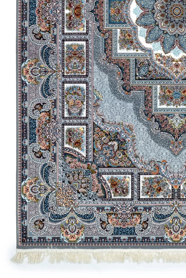 Carpets A beautiful, intricately designed carpet with a mix of patterns and colors, showcasing the art of carpeting