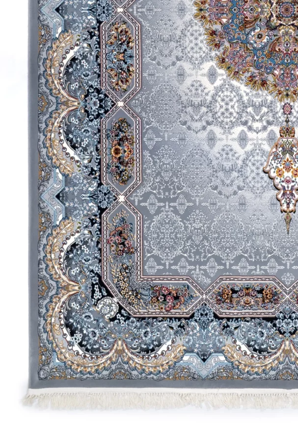 Carpets A beautiful, intricately designed carpet with a mix of patterns and colors, showcasing the art of carpeting