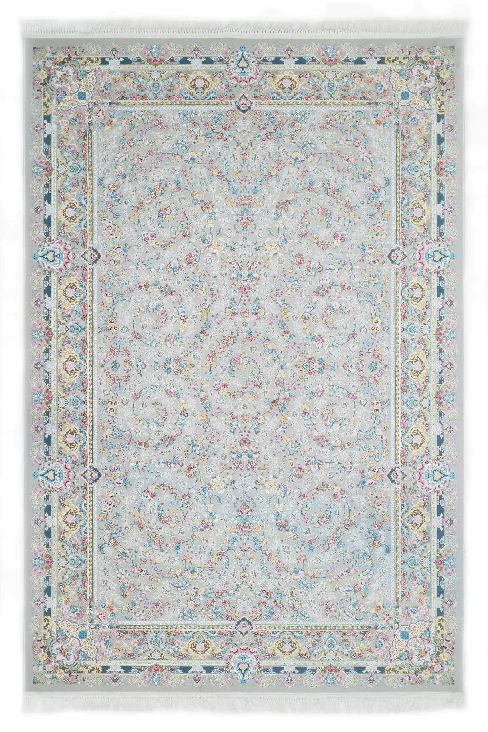 A beautiful, intricately designed carpet with a mix of colors and patterns, showcasing the art of carpets and rugs