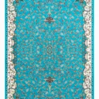 Carpets A beautiful, intricately designed carpet with a vibrant blue and white color scheme