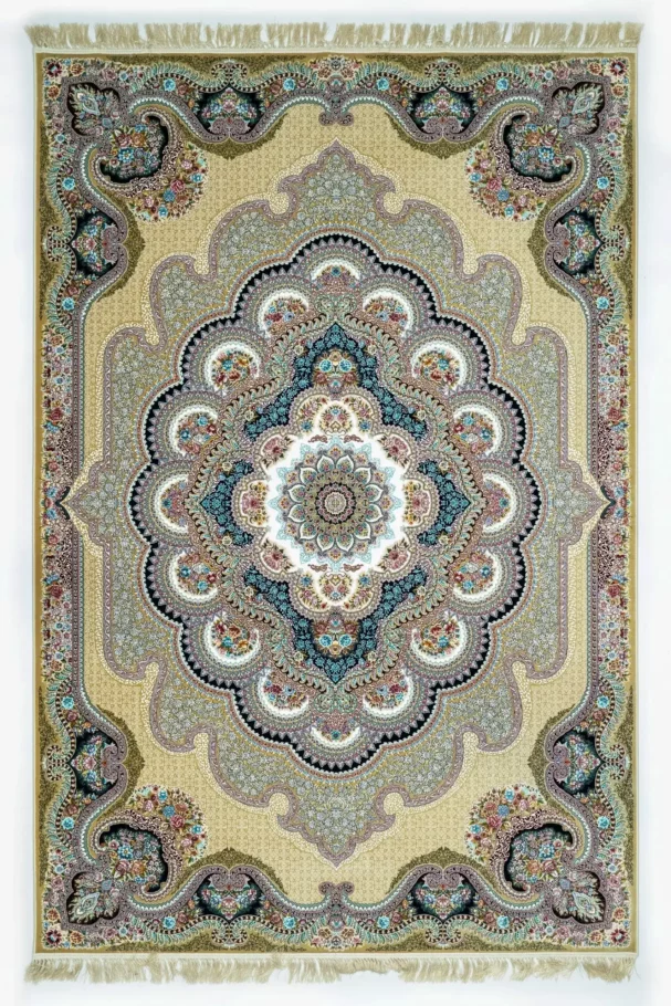 Carpets A stunning, intricately designed carpet with a central medallion and intricate patterns, showcasing the art of