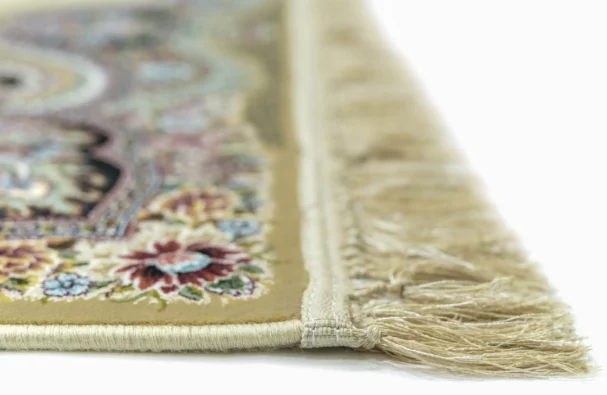 Carpets A close-up of a carpet's edge, with a focus on the intricate patterns and colors