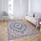 Carpets A beautifully designed carpet in a living room, adding a touch of elegance and comfort to the space