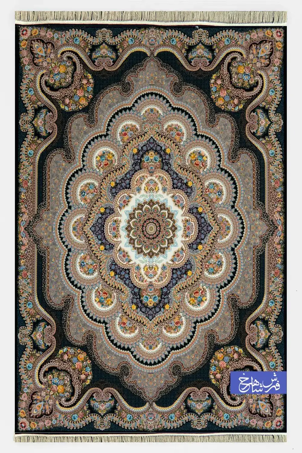 Carpets A stunning, intricately designed carpet with a rich, vibrant pattern, perfect for adding a touch of elegance to any