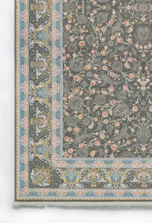Carpets A beautiful, intricately designed carpet with a rich, dark background and a vibrant, colorful pattern