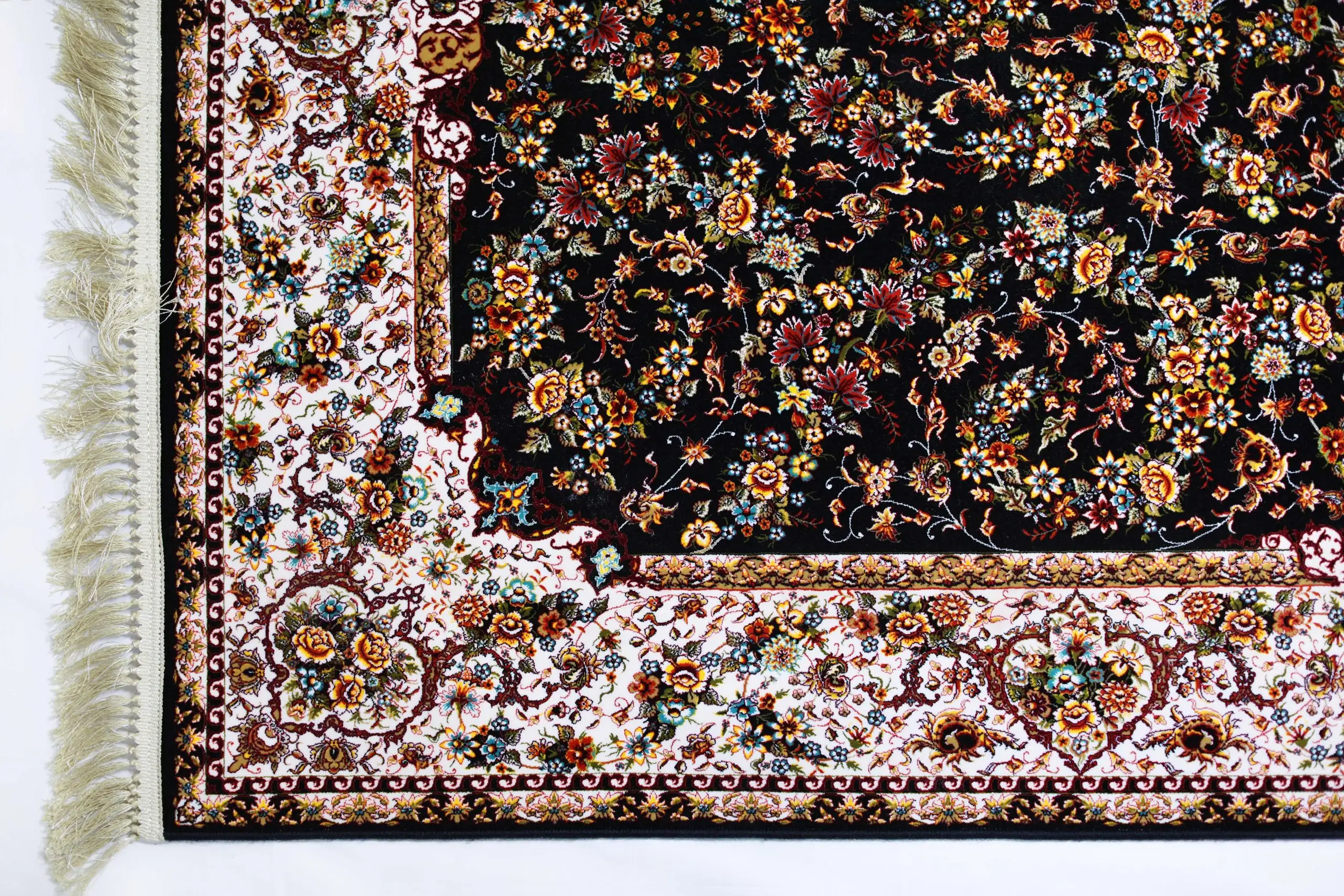 Carpets A beautiful, intricately designed carpet with a rich, vibrant pattern, showcasing the art of carpeting