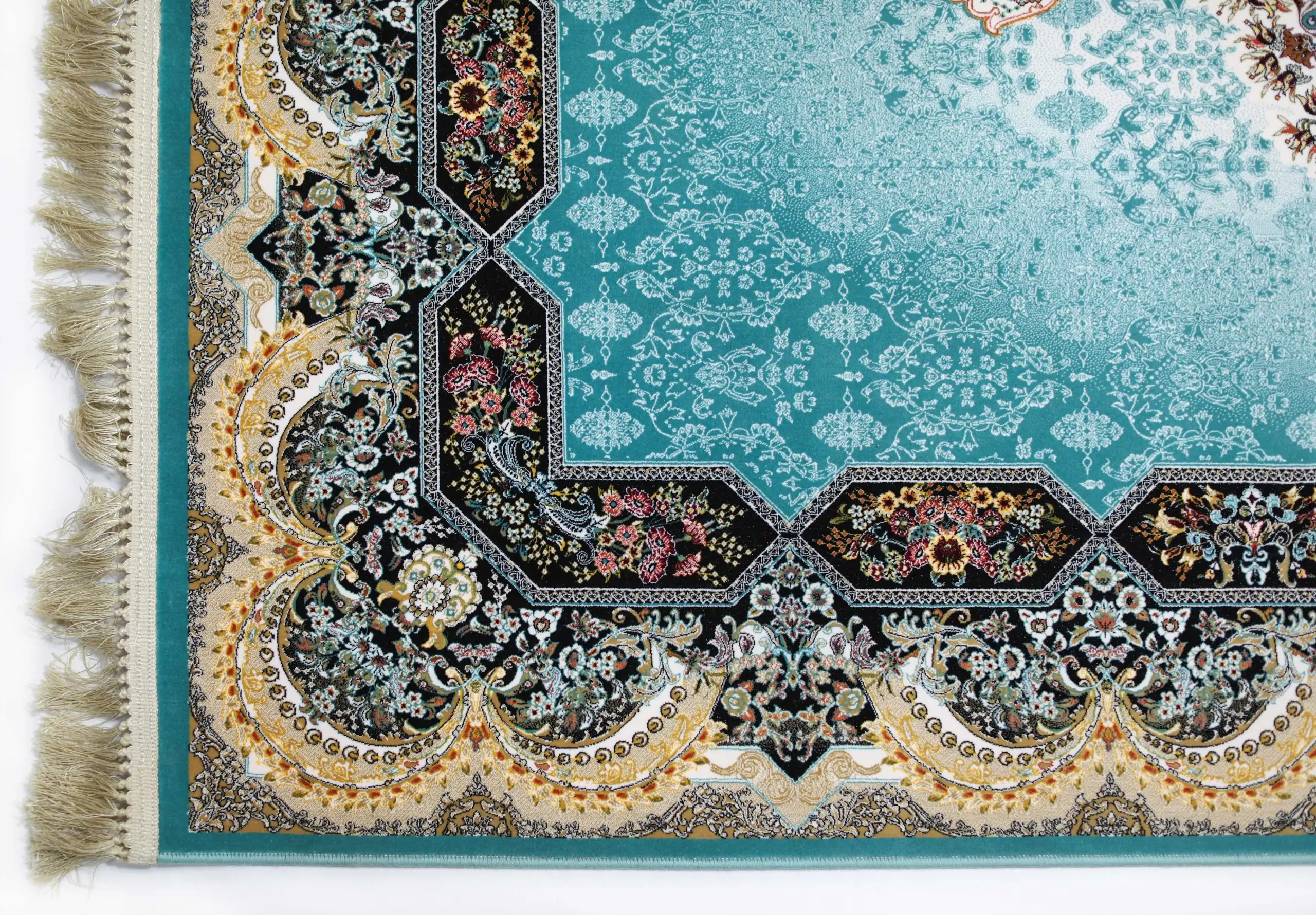 Carpets A beautiful, intricately designed carpet with a mix of traditional and modern patterns, showcasing the art of