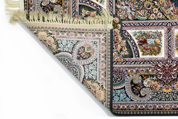 Carpets A beautifully crafted carpet with intricate patterns and a rich, vibrant color palette, perfect for adding a touch