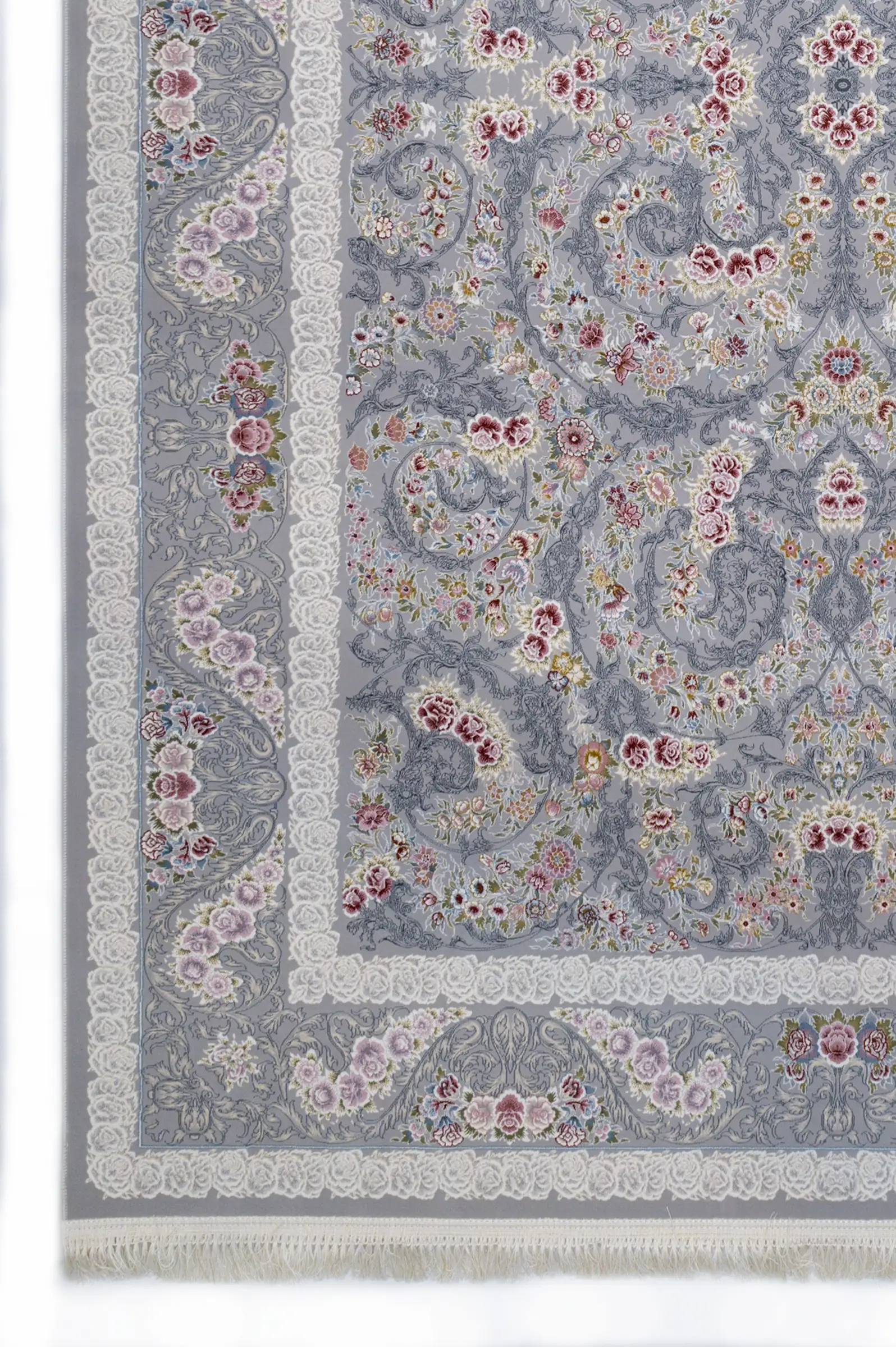Carpets A beautiful, intricately designed carpet with a mix of flowers and patterns