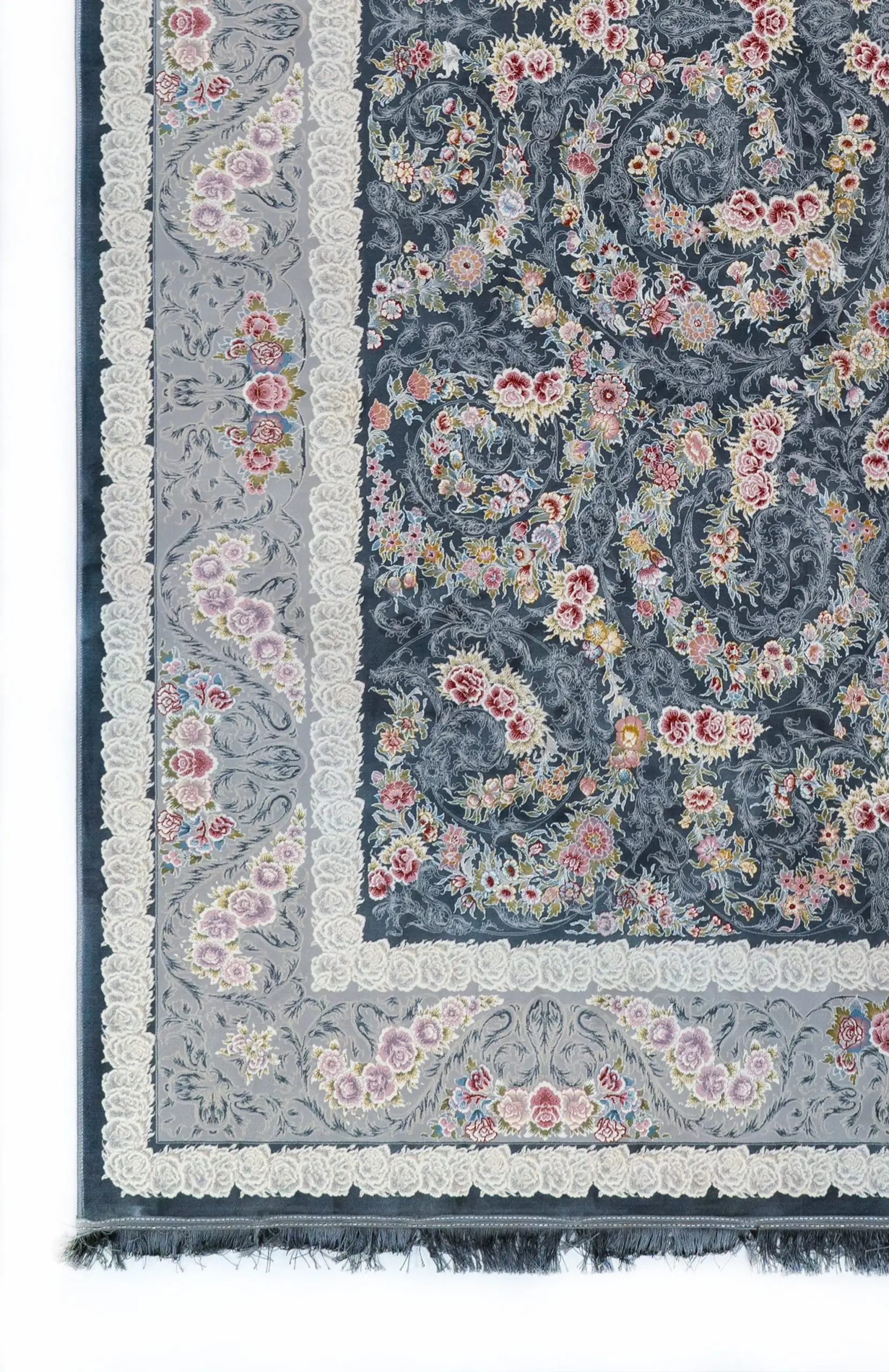Carpets A beautiful, intricately designed carpet with a floral pattern, featuring a mix of colors and a soft, carpet-like