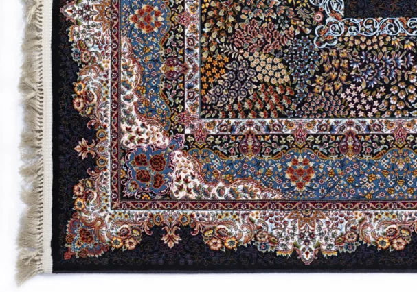 Carpets A beautiful, intricately designed carpet with a mix of patterns and colors, showcasing the art of carpeting