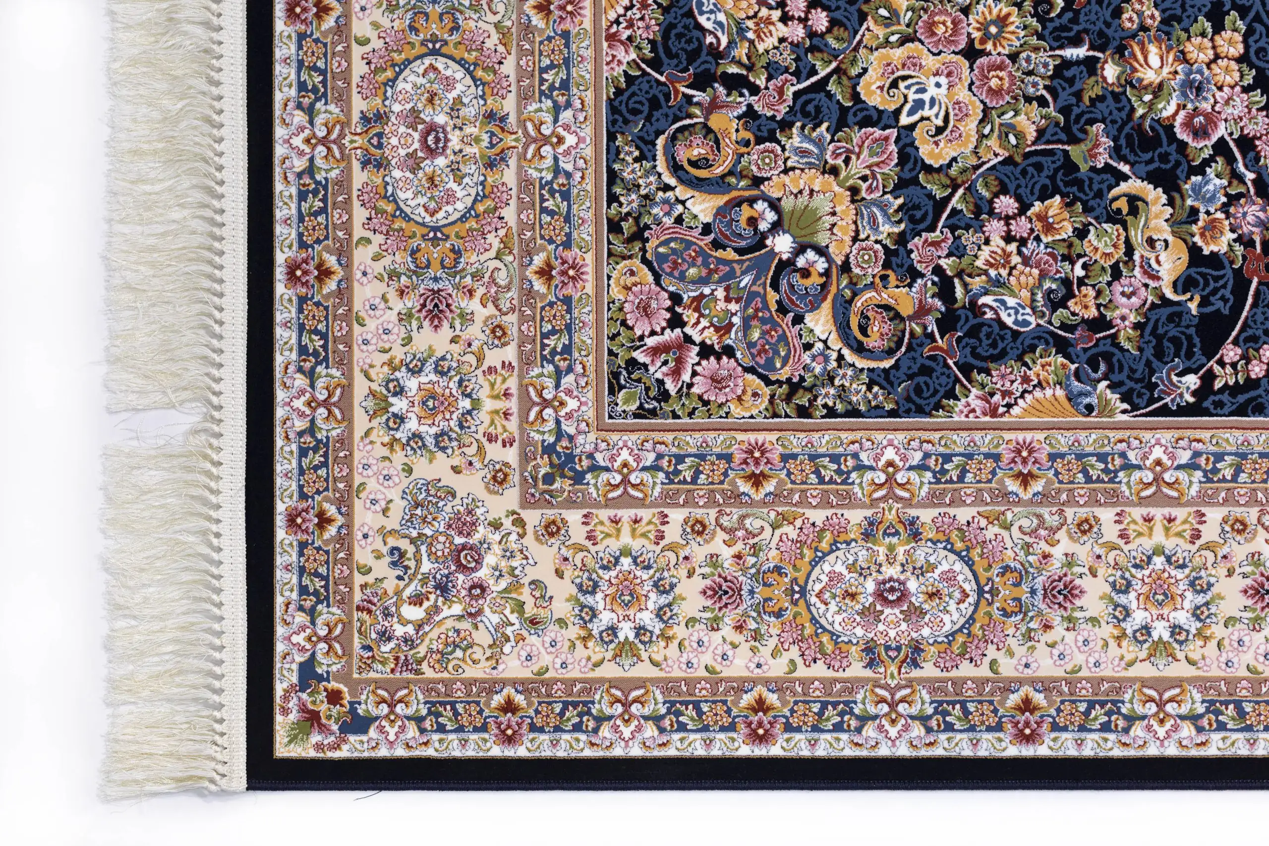 Carpets A beautiful, intricately designed carpet with a rich, vibrant pattern, showcasing the art of carpeting