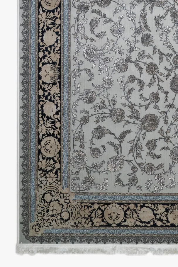 Carpets A beautiful, intricately designed carpet with a mix of floral and geometric patterns