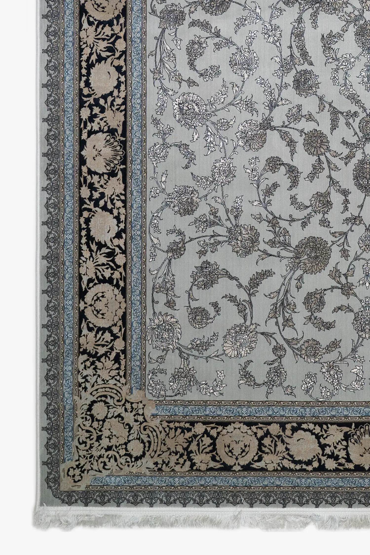Carpets A beautiful, intricately designed carpet with a mix of floral and geometric patterns