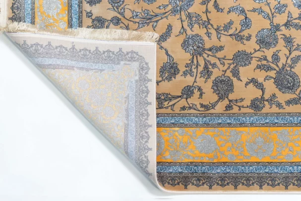 Carpets A beautiful, intricately designed carpet with a floral pattern, showcasing the art of carpeting