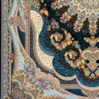 A stunning, intricately designed carpet with a rich, vibrant pattern, perfect for adding a touch of elegance to any room,