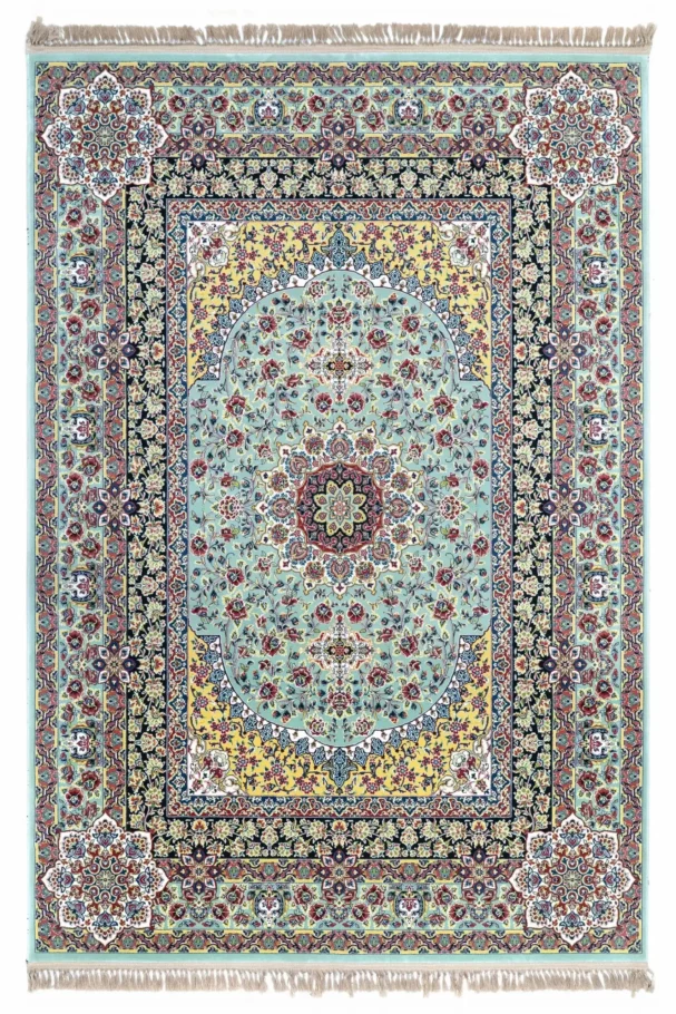 A beautifully crafted, intricately designed carpet with a rich, vibrant pattern, perfect for adding a touch of elegance to