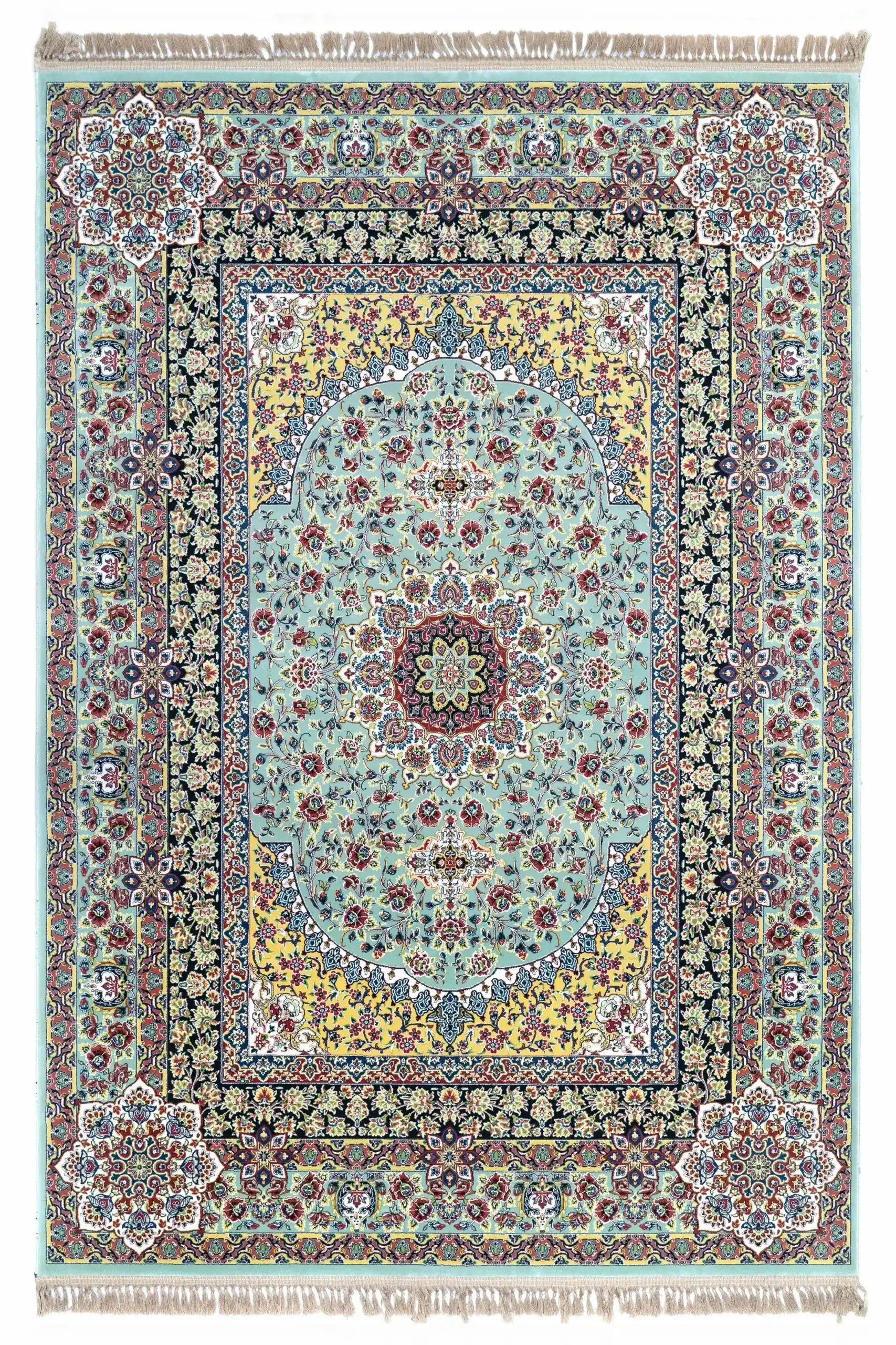 A beautifully crafted, intricately designed carpet with a rich, vibrant pattern, perfect for adding a touch of elegance to
