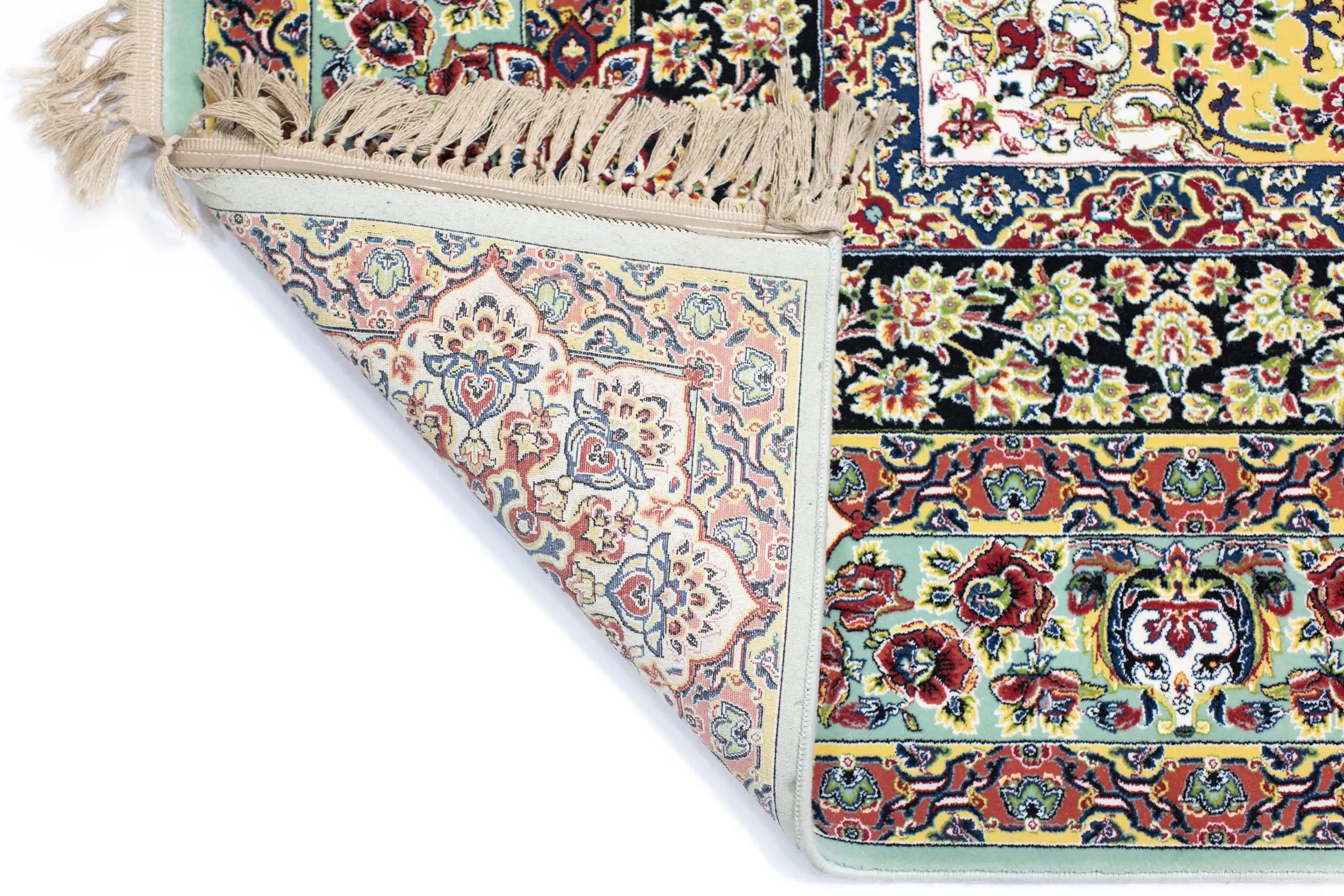 Carpets A beautiful, intricately designed carpet with a rich, vibrant pattern, showcasing the art of carpeting