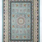 Carpets A beautiful, intricately designed carpet with a mix of patterns and colors, perfect for adding a touch of elegance