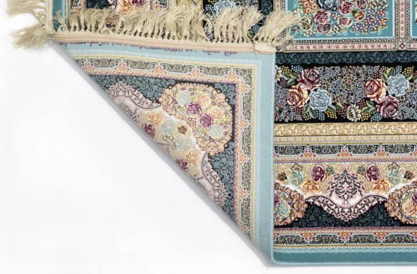 Carpets A beautiful, intricately designed carpet with a rich, vibrant pattern, showcasing the art of carpeting