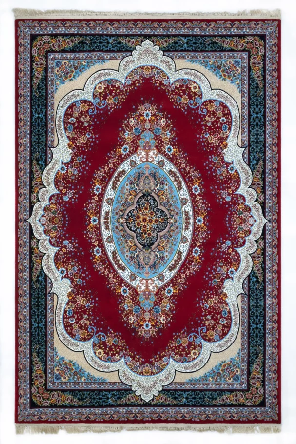 Carpets A stunning, intricately designed carpet with a rich, red background and intricate patterns, perfect for adding a