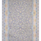 A beautiful, intricately designed carpet with a rich, vibrant pattern, perfect for adding a touch of elegance to any room,