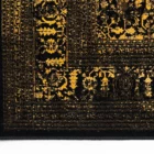 Carpets A close-up of a carpet's edge, with a black and gold pattern