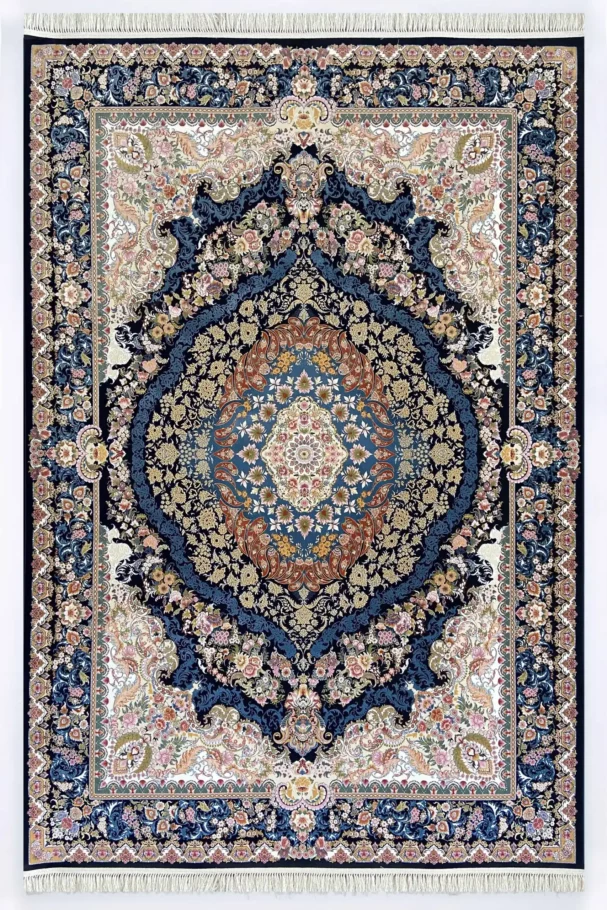 Carpets A beautiful, intricately designed carpet with a mix of blue, gold, and red colors
