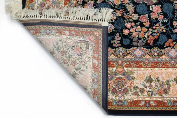 Carpets A carpet with a floral pattern and a fringe at the top