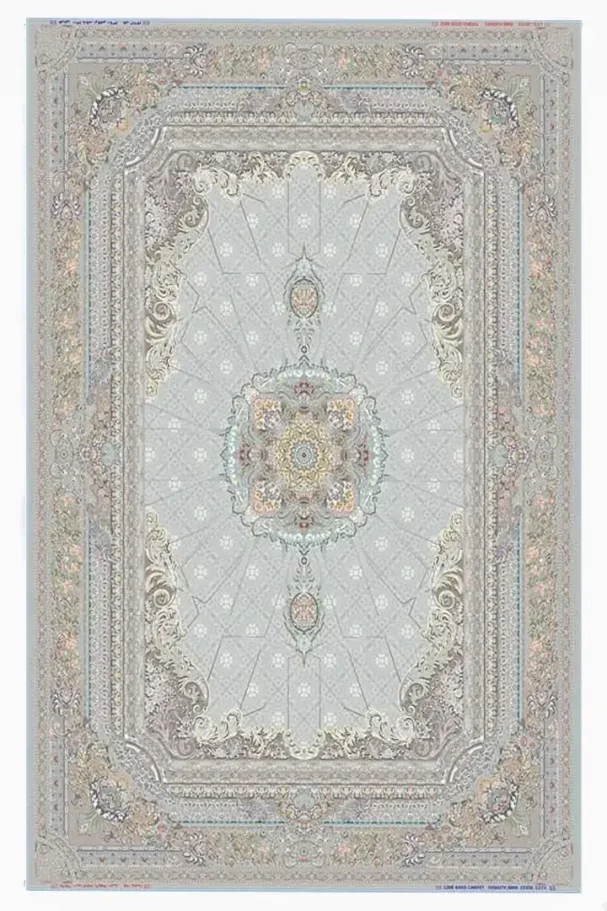 Carpets A large, intricately designed rug with a central medallion and border