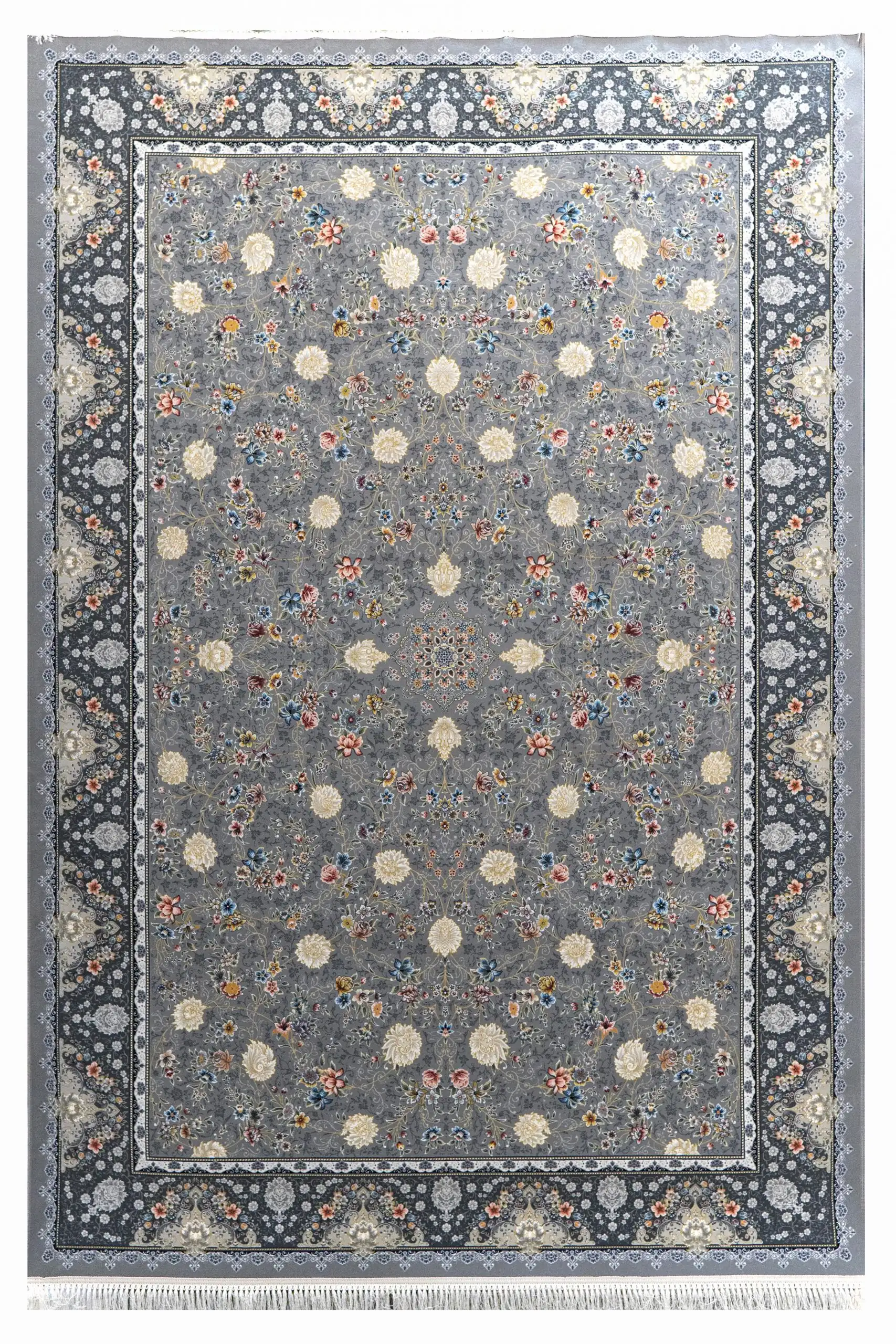Carpets A beautiful, intricately designed carpet with a mix of patterns and colors, showcasing the art of carpeting