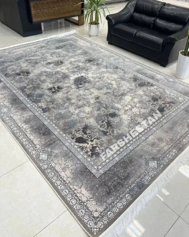 Carpets A rug with a floral pattern in a living room
