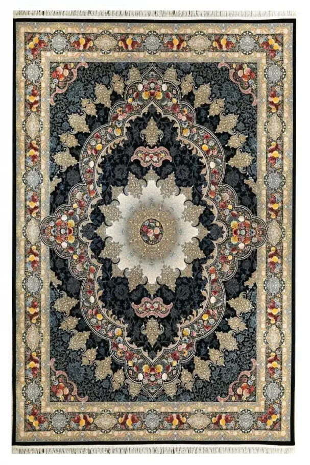 Carpets A beautiful, intricately designed carpet with a mix of dark and light colors