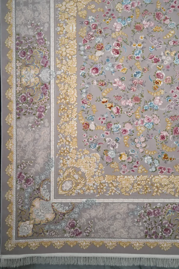 Carpets A beautiful, intricately designed carpet with a floral pattern