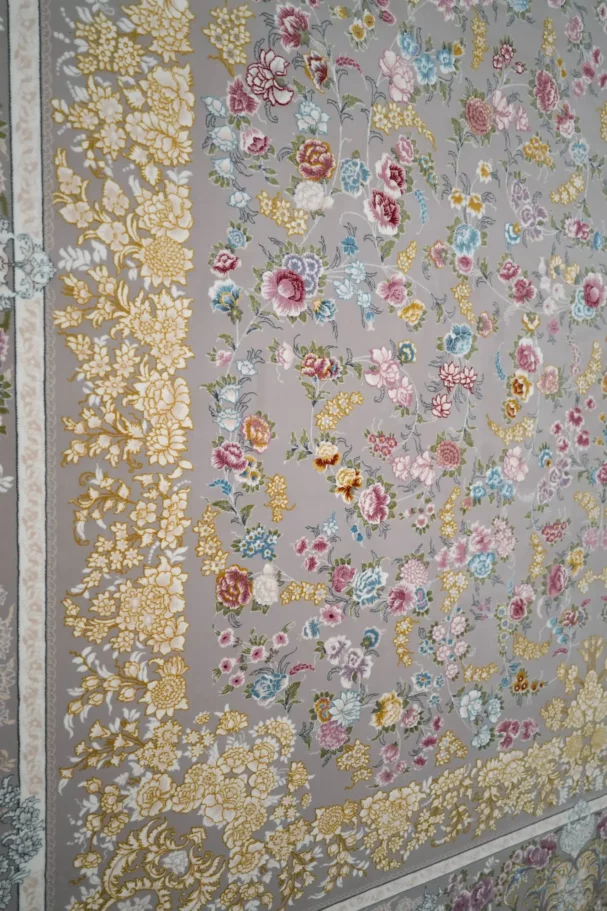 Carpets A beautiful, intricately designed carpet with a floral pattern